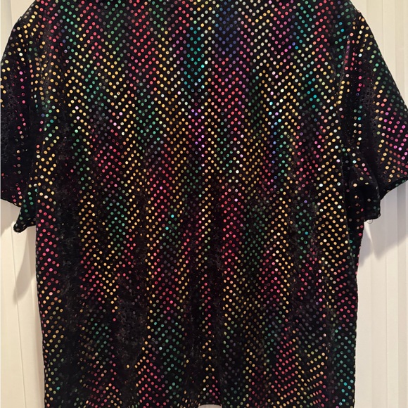 Vintage black sequins top size large. - Picture 5 of 6